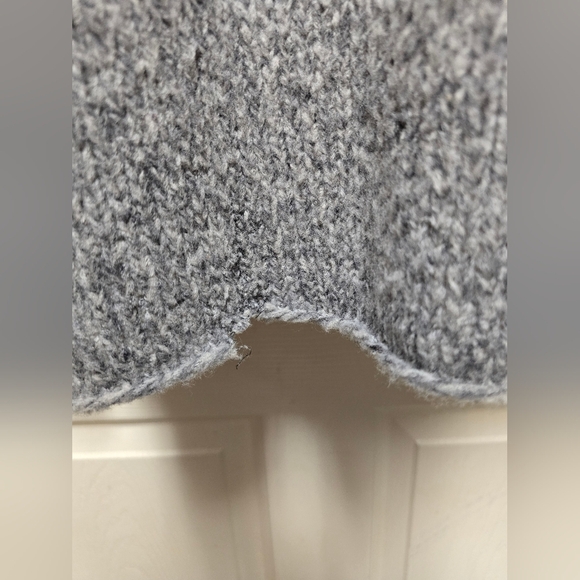 EILEEN FISHER Wool Slub Turtleneck Heather Grey SzLg - Picture 11 of 13